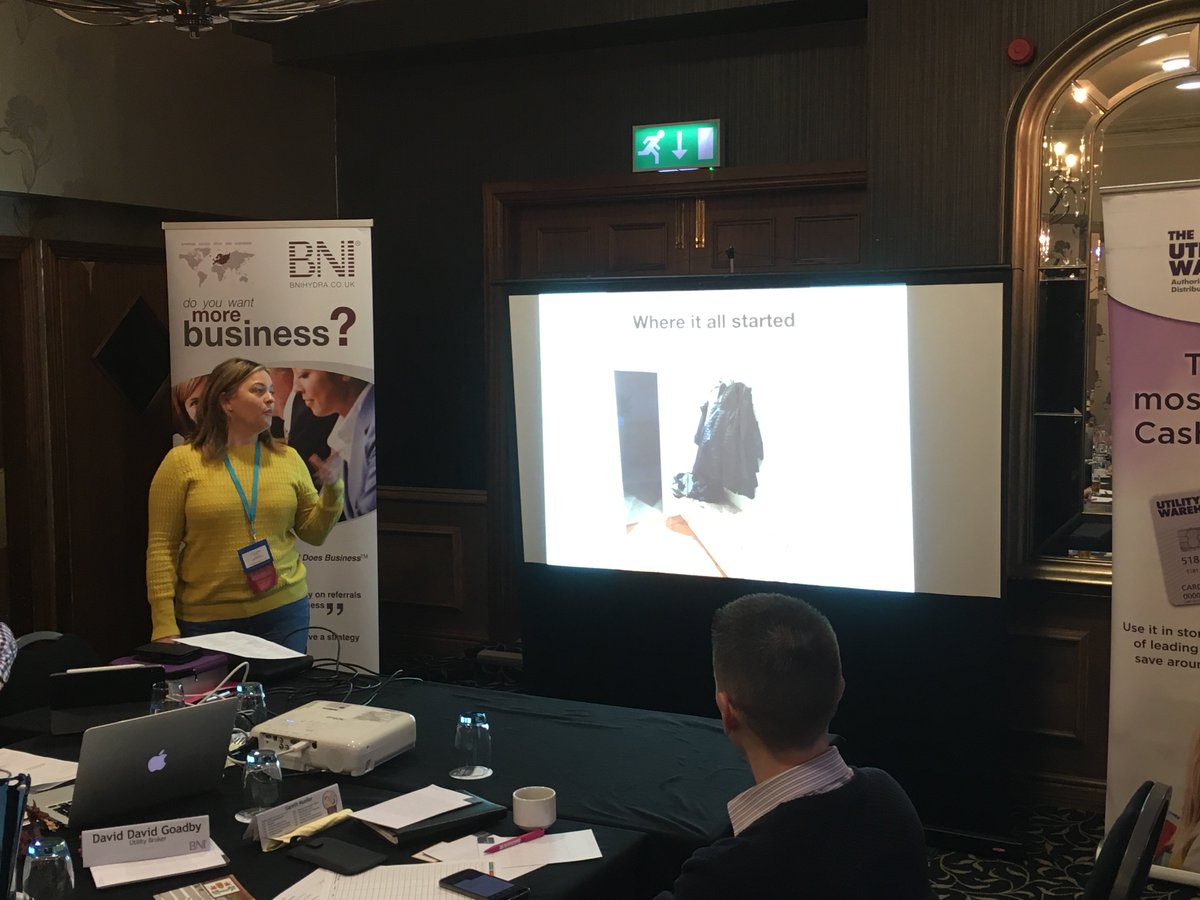 BNI_Hydra's tweet photo. Good evening all, this morning we had Catherine Houlder from Glenfield Electrical present her business and provided a great back story into how it all started. If you require any electrical work at your office or home than give them a call on 0116 478 3678. https://t.co/LIPZ3vAl0j