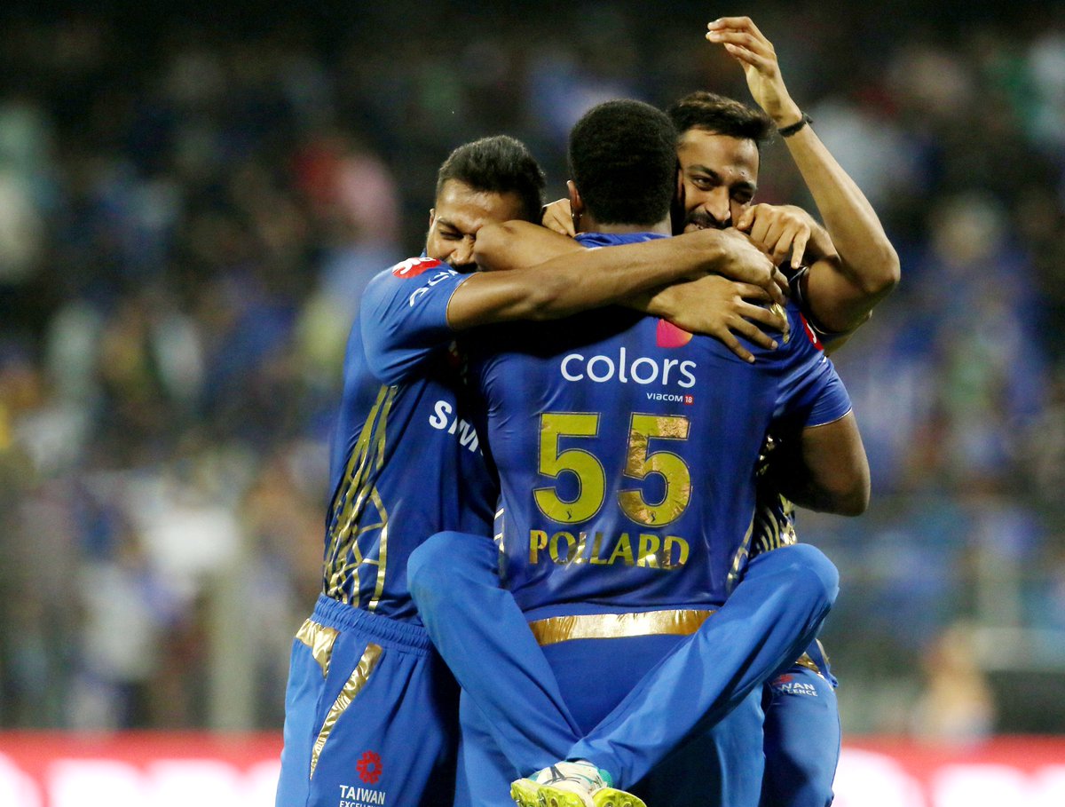 mipaltan's tweet image. Your reaction to this win in one emoji is ____
 
#OneFamily #CricketMeriJaan #MumbaiIndians #MIvKXIP @tags