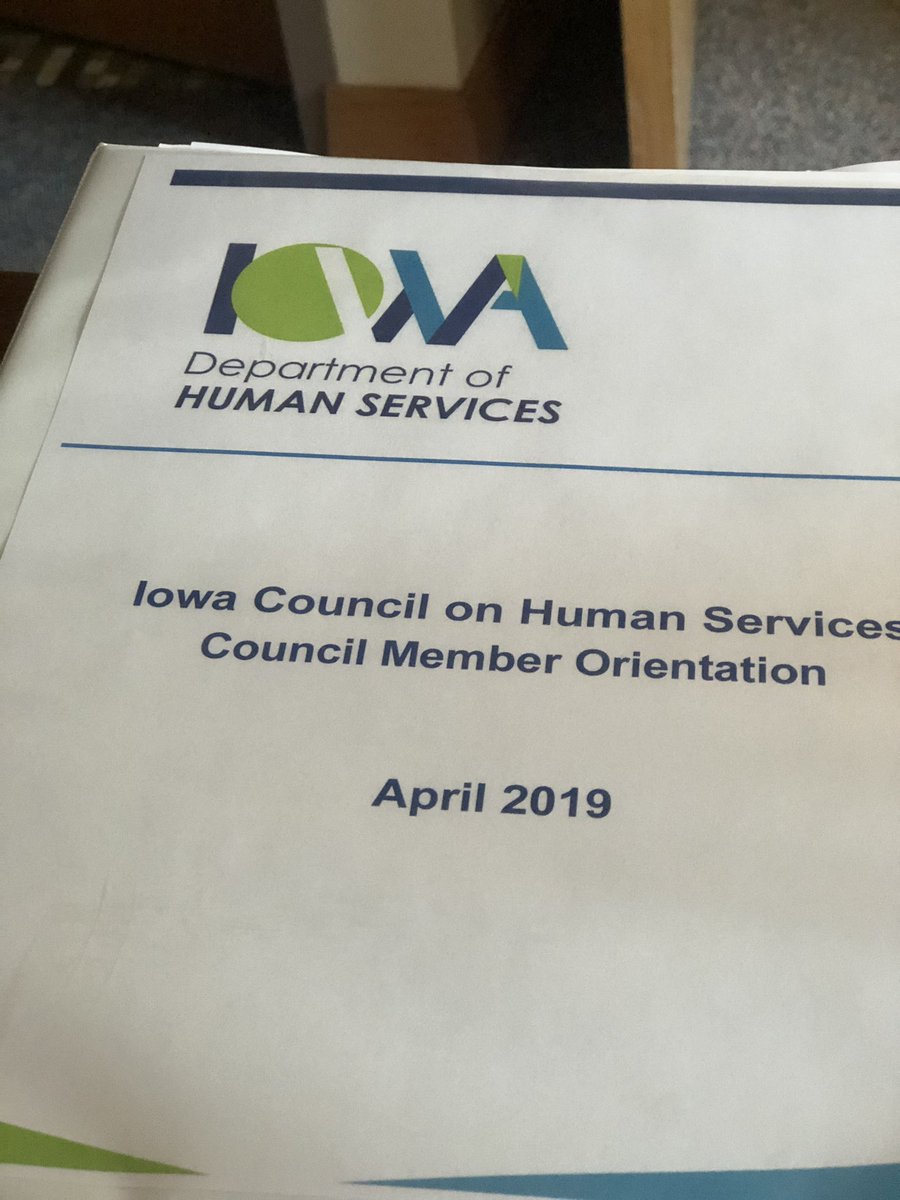 AccebPeterson's tweet photo. Excited to start my new role as a member of the Council on Human Services @IowaDHS #orientation https://t.co/jBZ4gxG6Wb