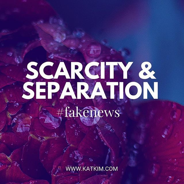 I believe we are heavily invested in the belief of separation and scarcity.
.
But it’s fake news.
.
There’s no such thing as "separation" with the Divine.  Neither, is there such thing as "scarcity." In the mind of the Divine, there is only One.
.
We… bit.ly/2UqY1Kd
