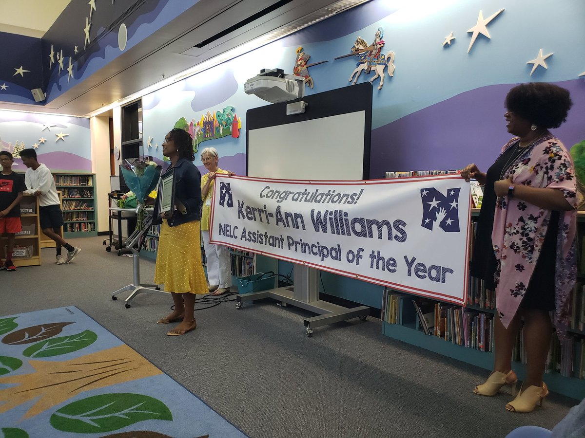 MsClymoreNWES's tweet photo. I am so proud to get to work with this amazing person!  Congratulations Kerri Ann, we love you! NELC Assistant Principal of the Year 2019. @Williams_KAC @rituahujaNWES https://t.co/JH2ZoJfPWd