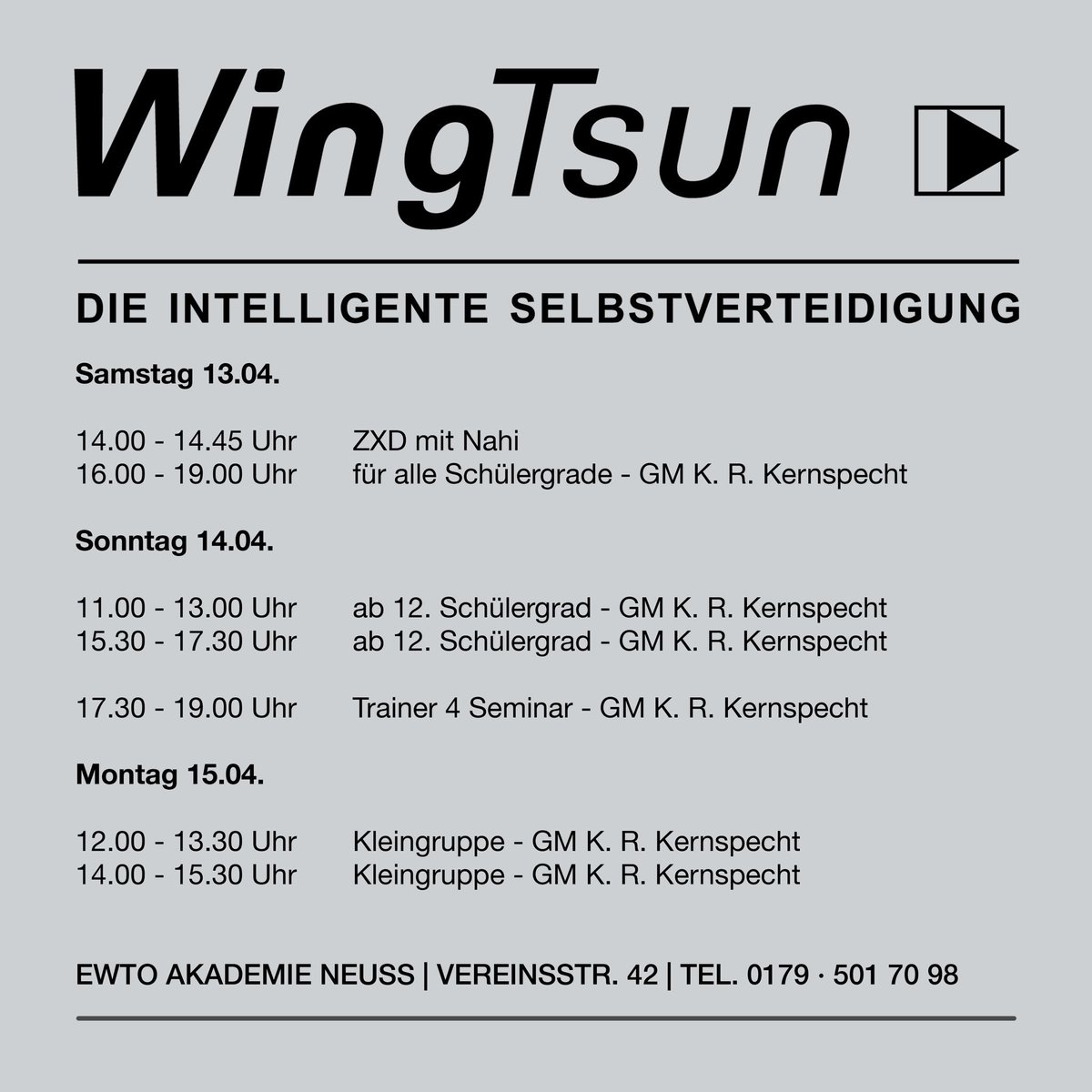stefanfiege's tweet photo. 3 geballte Tage WingTsun und ZXD mit @GM_Kernspecht und @NataliePinguine @EWTO_official in Neuss. Do not miss! @MartinNeifer @JensPerpeet @EuZhongXinDao https://t.co/Lpg2HTQl44