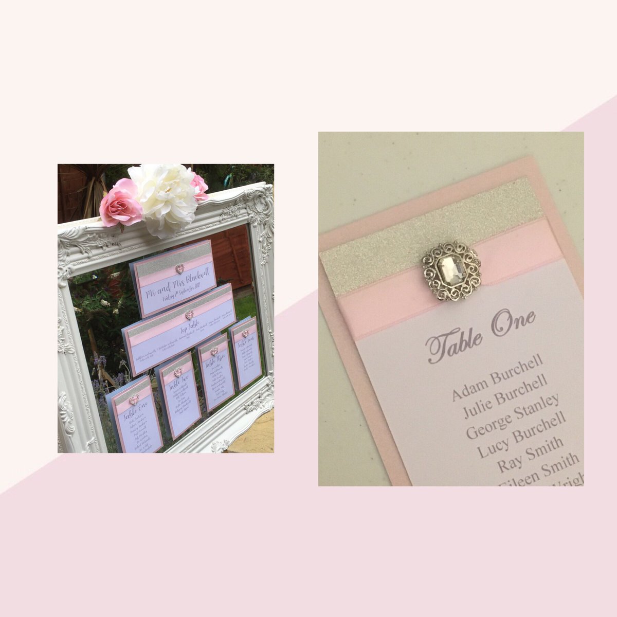 LilyDawnCreati1's tweet photo. Beautiful pink themed seating plans 💕 #seatingplans #tableplans #pink #diamante #sparkle #wedding #weddingplanning https://t.co/DCcktfny6A