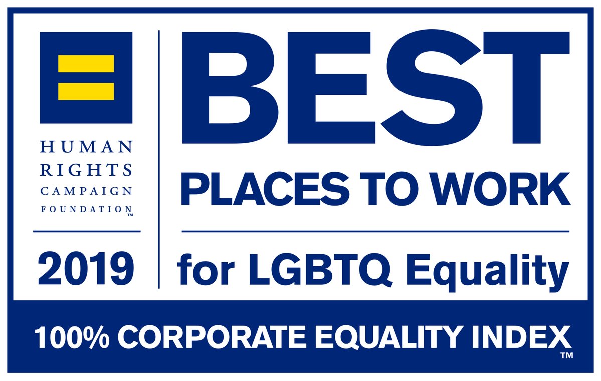 We're proud to be recognized as a Best Place to Work for LGBTQ Equality by <a href="/HRC/">Human Rights Campaign Rapid Response</a> #CEI2019. We believe we all have a role to play to ensure people feel comfortable bringing their best selves to work and can reach their full human potential: prn.to/2WxzT5f