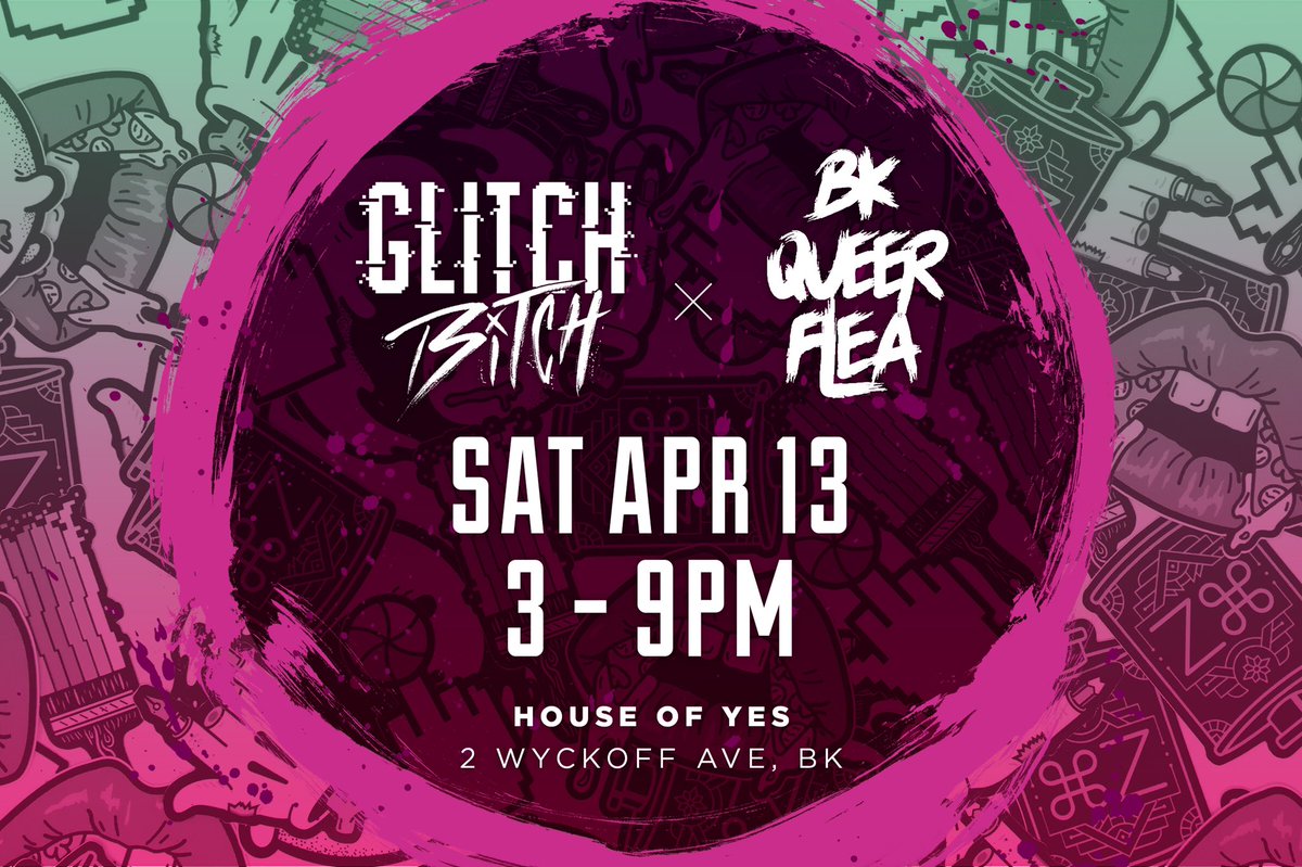 thatglitchbitch's tweet photo. โก๏ธ๐BK QUEER FLEA ๐โก๏ธ
WEโRE BACK: The @bkqueerflea returns THIS WEEKEND to @houseofyesnyc
โจโจโจโจ
Come hang out!
Sat 4/13 | 3-9pm
๐ต๐ง @muumuse and @jon_ali
โ NO COVER.
โจโจโจโจ
#glitchbitch #expressionisourweapon
#pin #sticker
#patch #brooklyn #houseofyes #queer #lgbtq https://t.co/dmjZ90n0pY