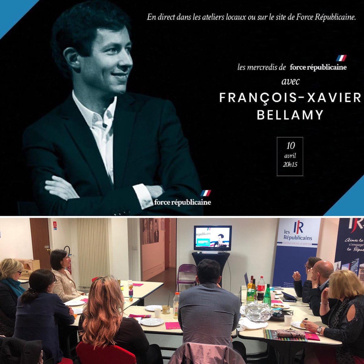 JForceRep72's tweet image. 🇫🇷 Ce soir #MercredisForceRep sur la thématique des Élections Européennes 🗳 
👥 avec @fxbellamy &amp;amp; @BrunoRetailleau 
dans nos 3 ateliers au Mans, La Flèche et Sablé-sur-Sarthe

#Europe #Refondation #forcerépublicaine #AvecBellamy #politics #debate #actu