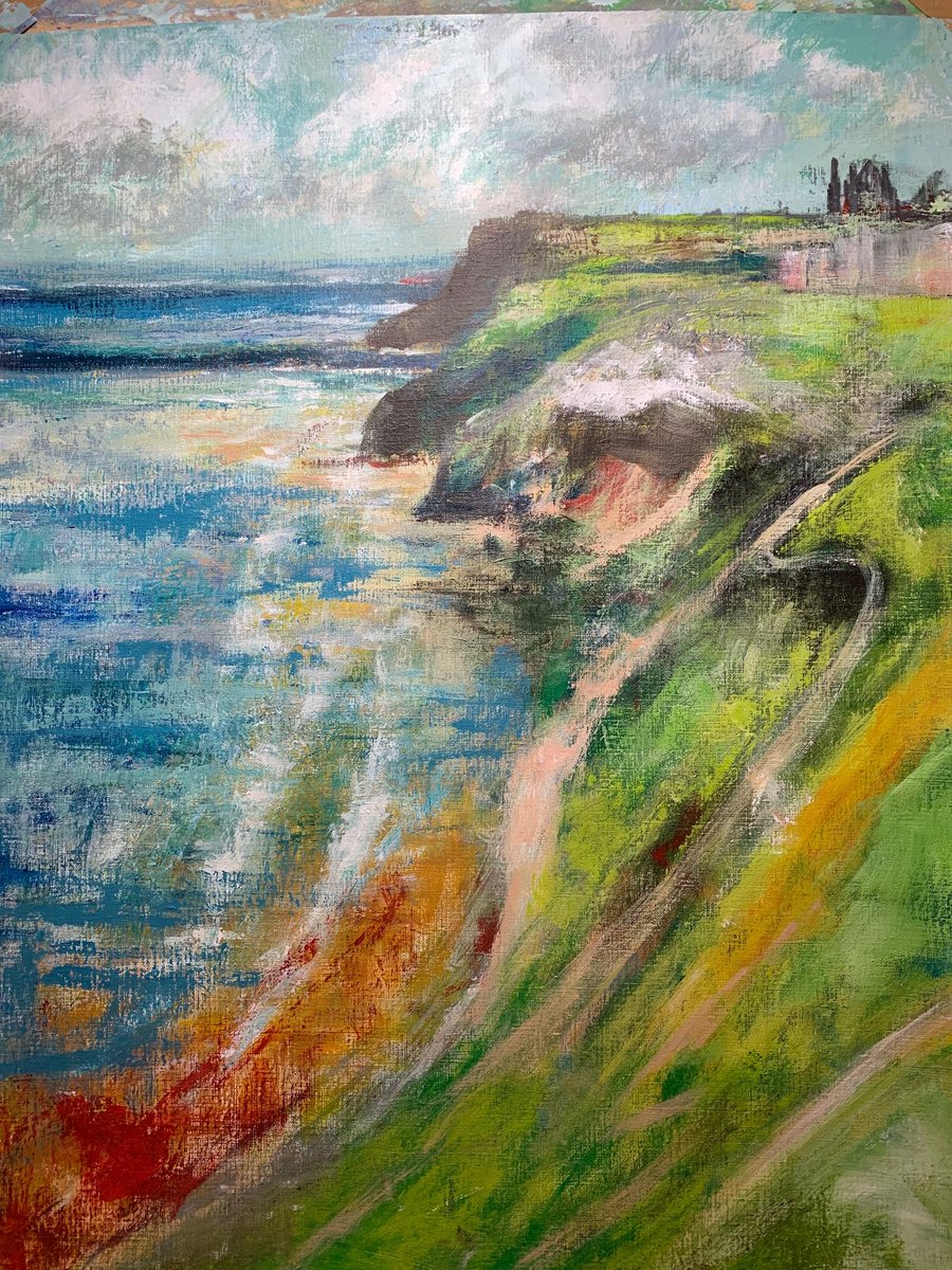 artisan_frames's tweet image. Just had to paint a picture. It’s a start! ⁦@artisan_frames⁩ #oil-paintings #whitby #Yorkshire #yorkshirecoast  #beach #framing  #pictureframing #art
