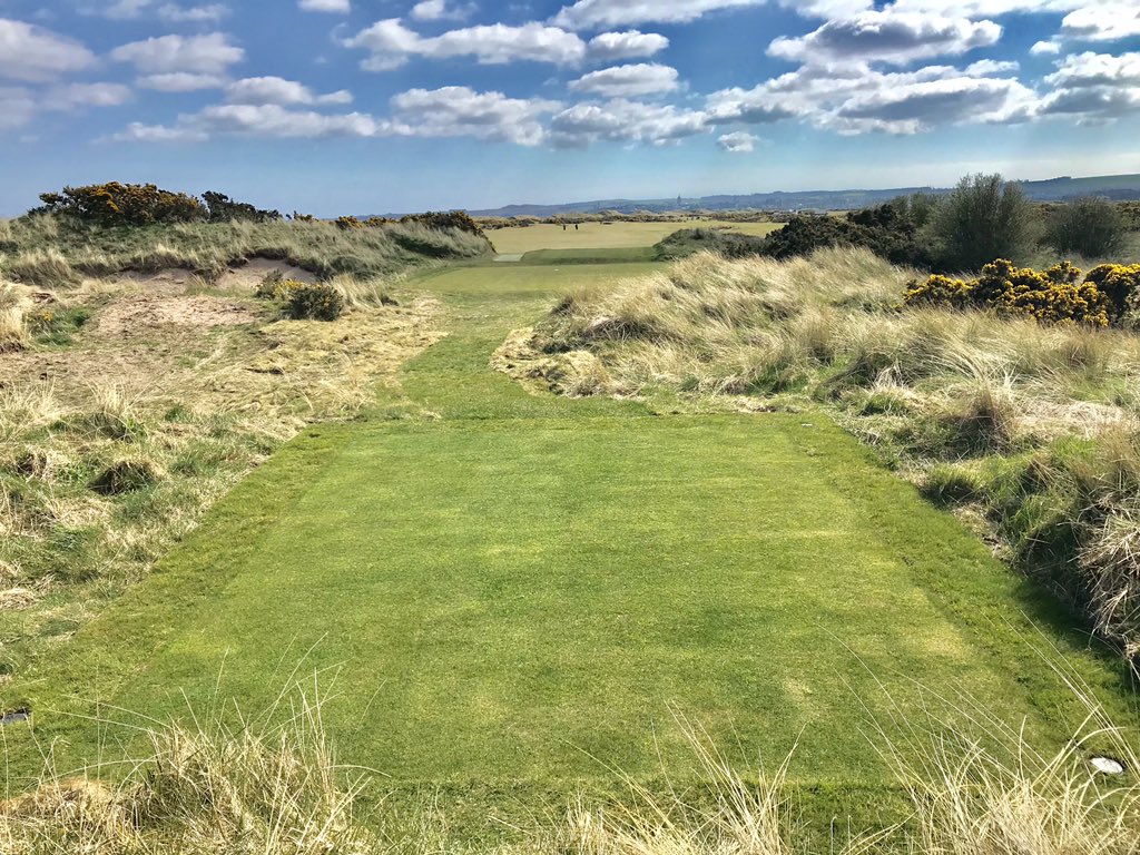 GavNeill's tweet photo. Late winter project completed today, the new 12th Championship tee on the New Course @TheHomeofGolf. #Linkstrophy2020 https://t.co/OBd4G21Ov4