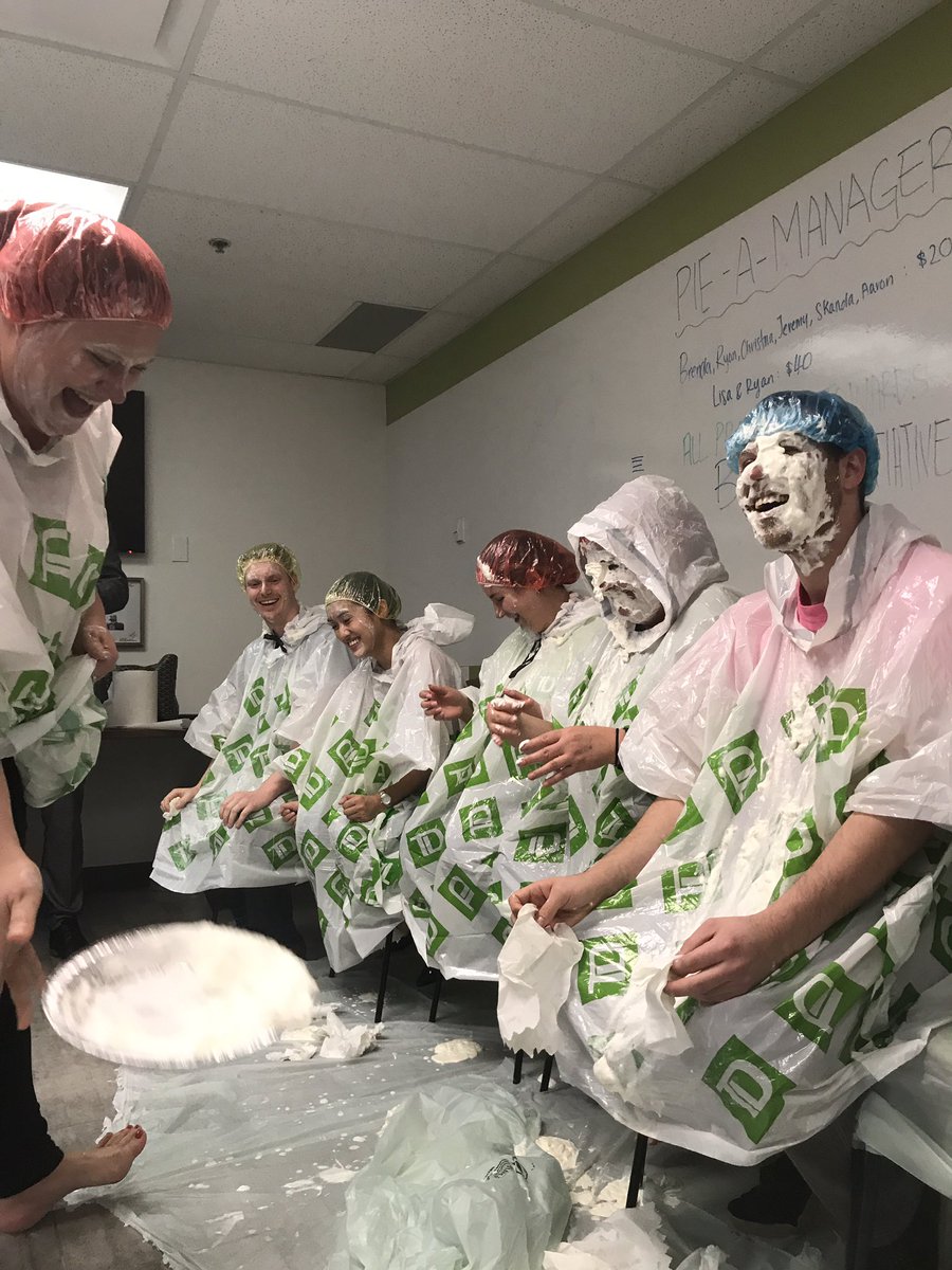 Kicking off National Volunteer Week at Tower with our Pie-A-Manager fundraiser! Special thanks to our managers, Ryan and Lisa for being such great sports for an amazing cause! Fantastic support from our participants - over $650 contributed towards the Backpack Initiative!