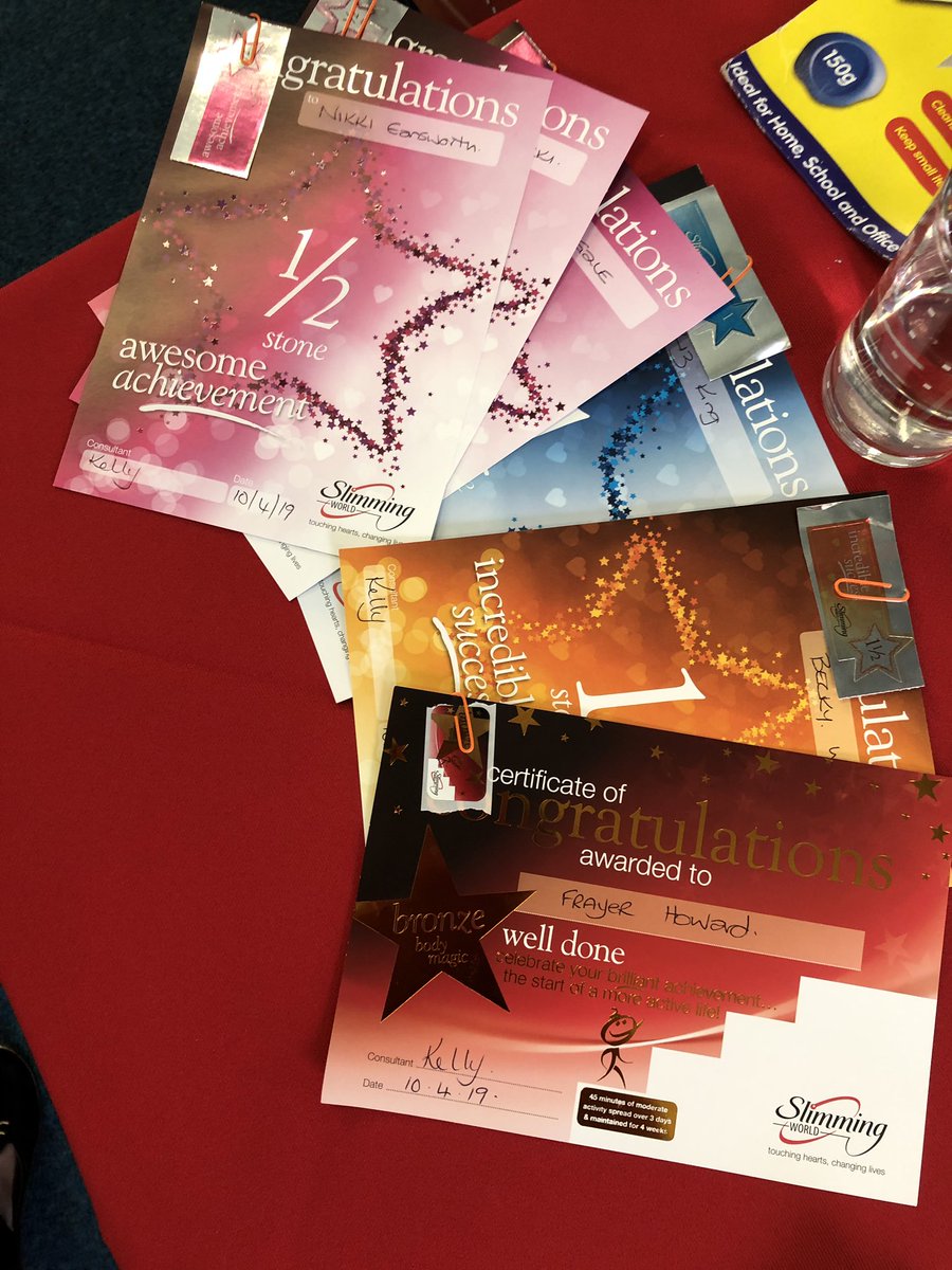 KellyCuff's tweet image. We love celebrating every 1/2 stone mile stone with our amazing @SlimmingWorld members in group every week plus not forgetting those who have introduced #bodymagic too! 
Just a few mile stones reached tonight!!! And I got so excited!! We love it!! #teamswducky #foodoptimising