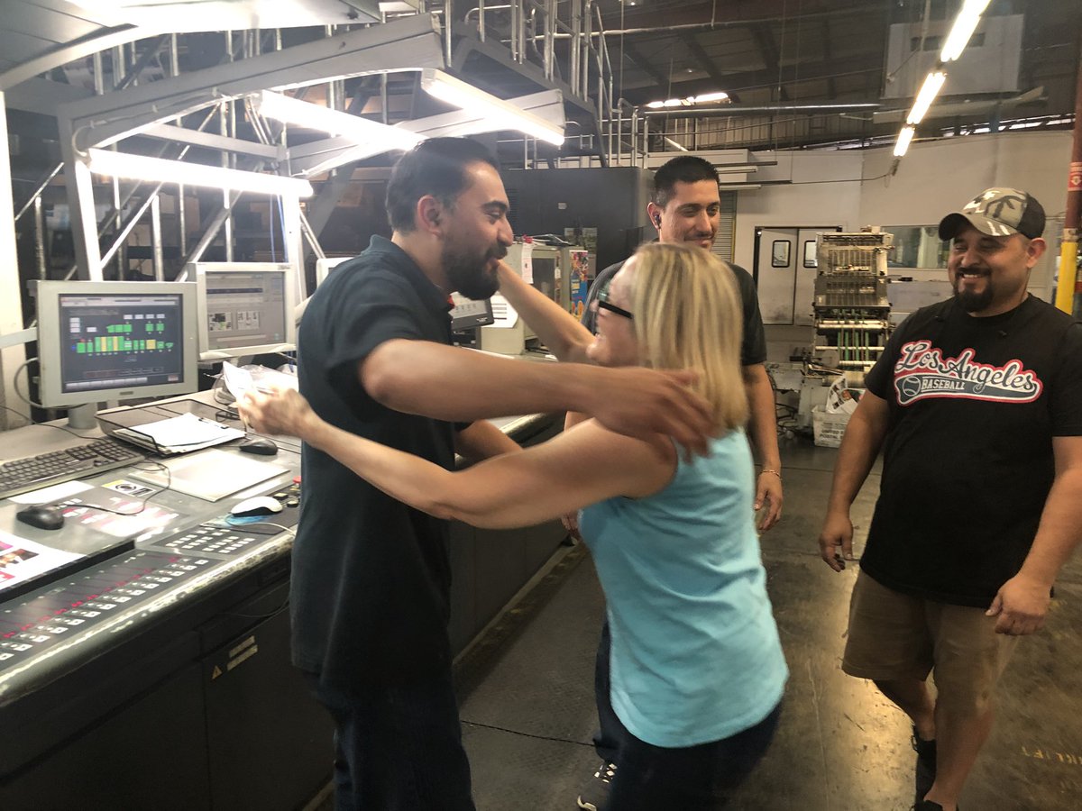 ShweikiMediaCSR's tweet photo. We have some great clients and pressmen!! Congratulations on your retirement Ms Laura. We will miss having you come in for press checks for the Opera!! #weloveprinting #weloveourclients #presscheck #publication #opera #bestpressmen @ShweikiMedia https://t.co/qfoEgxohnK
