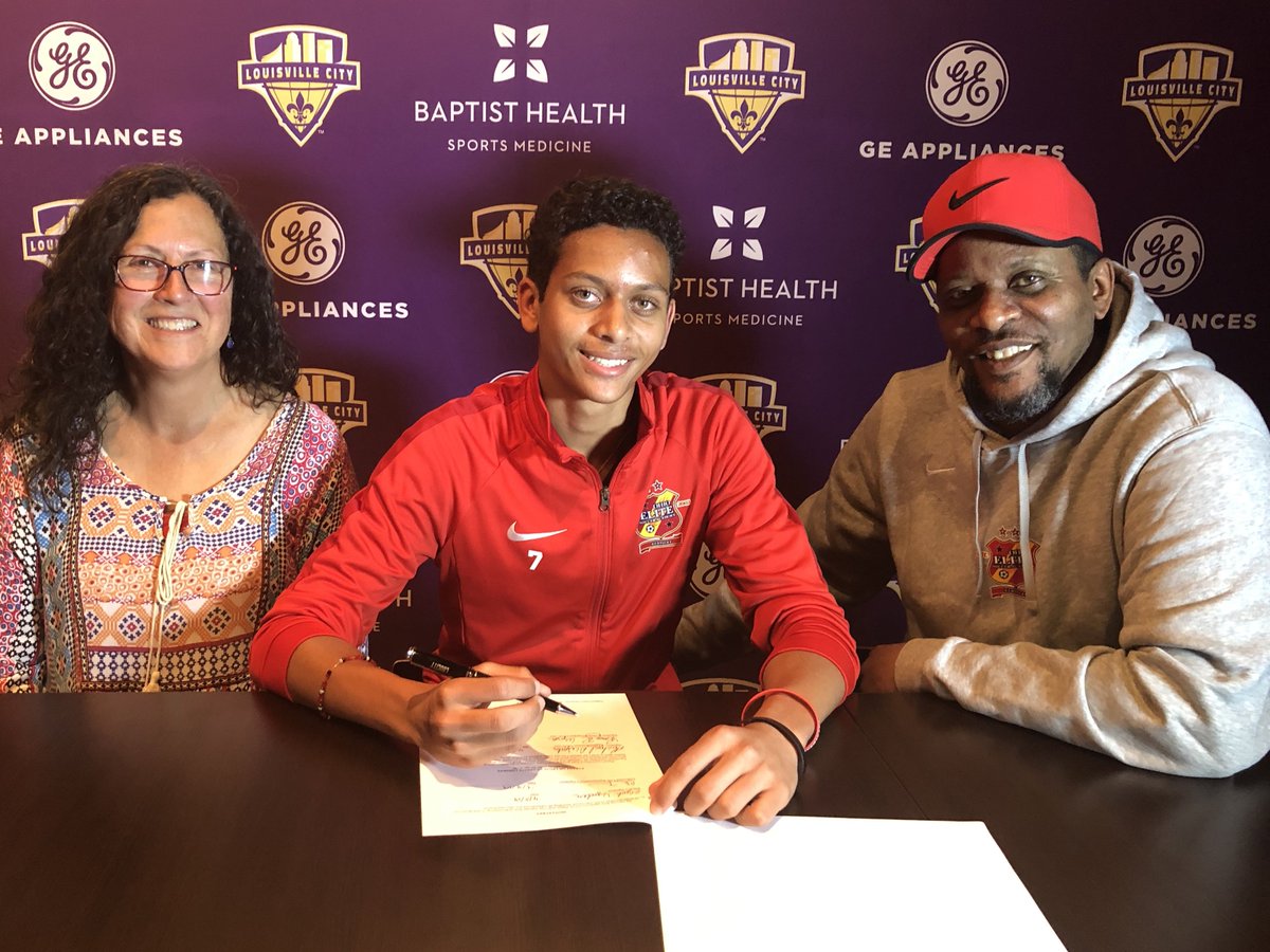 WhitneyAHarding's tweet photo. Lou City makes a big move today signing the club's first academy player! Meet Elijah Wynder of Ohio Elite-KY Academy and Louisville Collegiate School. @WHAS11 @loucityfc https://t.co/xUZYXkdDxK