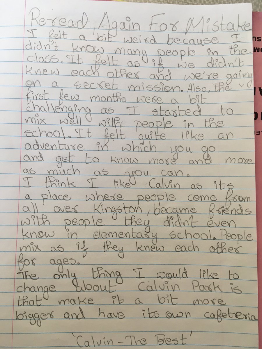 Ms_EMcCann's tweet image. Starting at @CalvinPark_LDSB in September, "felt as if we didn't know each other and we're going on a secret mission" 🤩 Fantastic #honesty in our #writersnotebooks this week 📝 #studentvoice