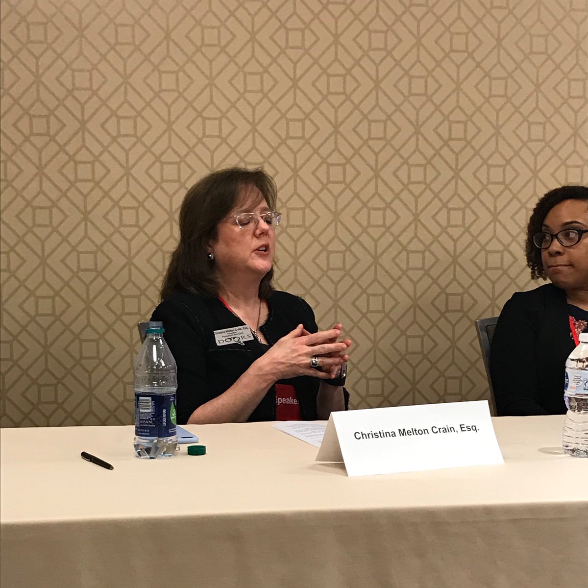 FixCrimJustice's tweet photo. At Diversity and Leadership Conf, Christina Melton Crain @prisondoors - key to successful reentry is having all necessary services work together - housing, transportation, drug and mental health, employment. Remove the silos. https://t.co/0nujqHucn6