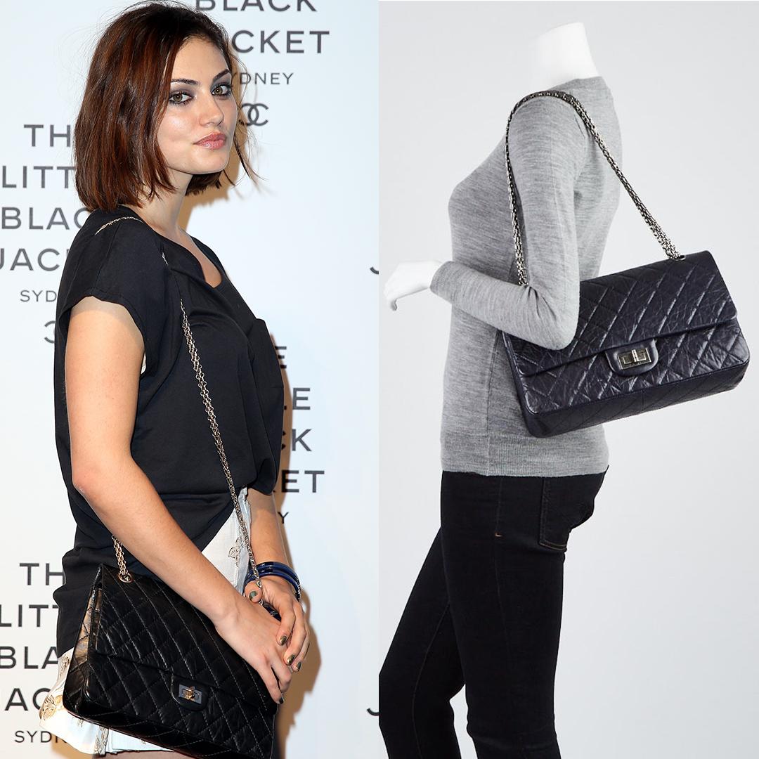 Dress Like Phoebe Tonkin on X: 9 December [2018]  On Phoebe Tonkin IG  stories carrying #chanel Jersey and Gold-Tone Metal Small Flap Bag with Top  Handle ($4,300) - Navy Blue pictured.