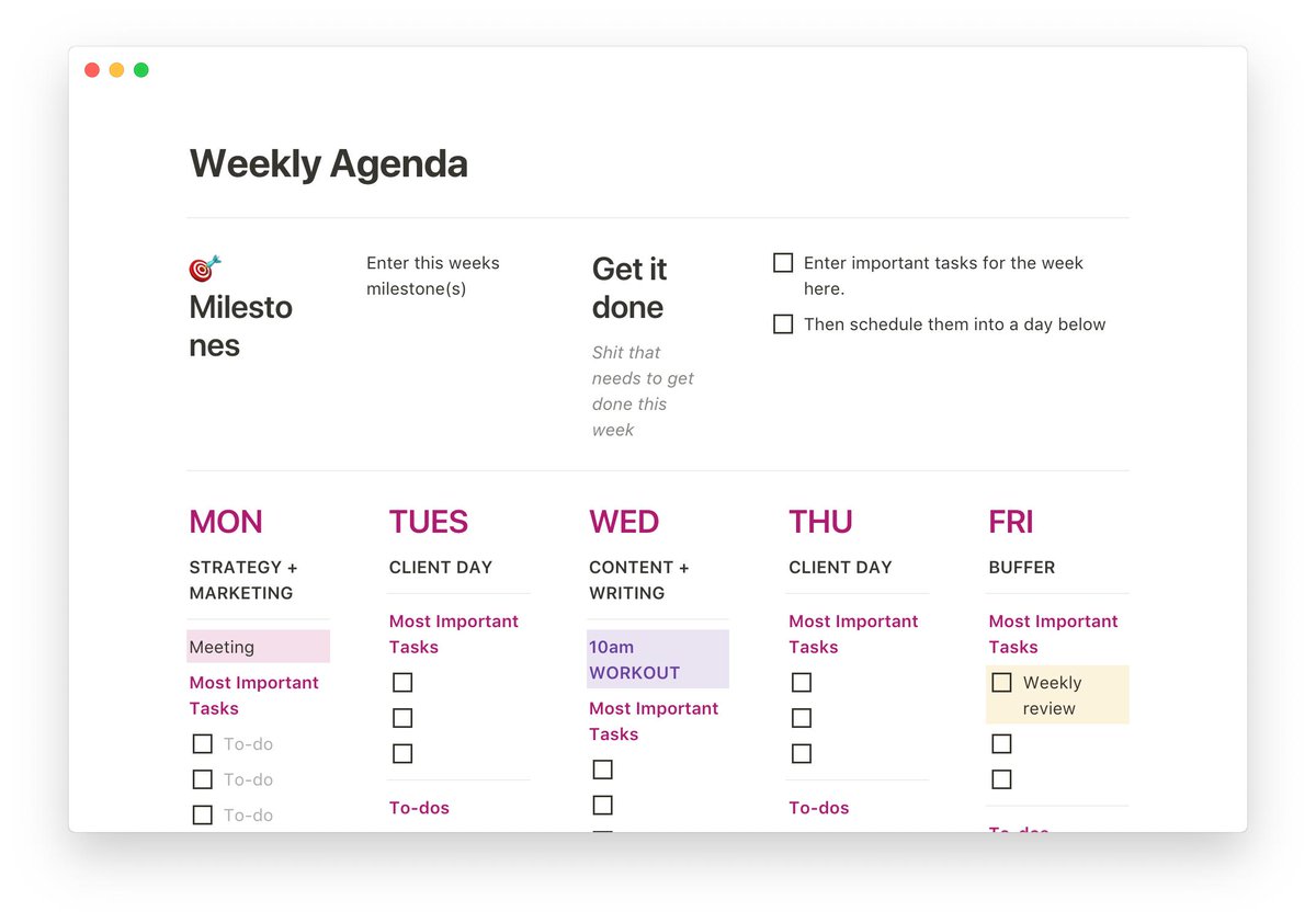 NotionHQ's tweet photo. 7 new setups on the Notion Template Gallery today! ✨ Use them to:
Run your OKRs
Manage freelance clients
Plan your week
Find the best cafes in SF ☕️
& more
Want to share what you’ve built? Show us your setup with #myNotion
https://t.co/vLng9Ln1qu https://t.co/4pShVspkAE