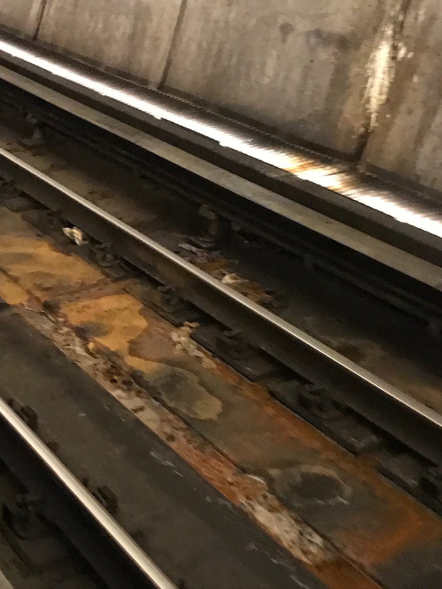 Why do the tracks at Federal Triangle always look like they just got attacked by the slime from Ghostbusters 2?