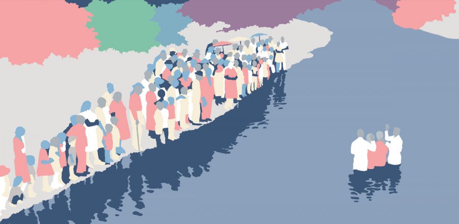 oxfordamerican's tweet image. “I am tempted to say that my reaction was physical. But those who were singing would say that it was precisely the opposite.”

—In #Issue99's “Tuned Up in the Spirit”  @ArkDavey recounts worship with Old Regular Baptists in Appalachia. Art by Tom Martin
ow.ly/5ixf50pEHln