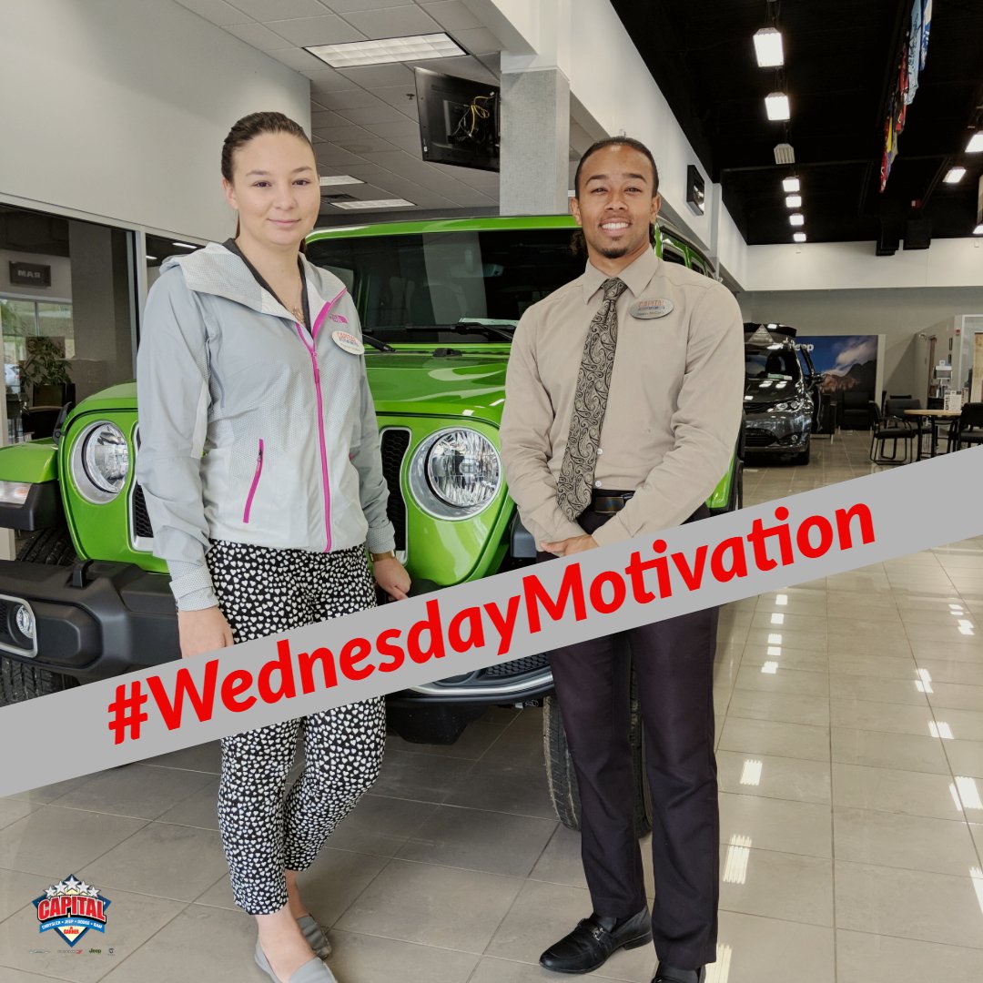 Destin McCarty and Payton Chilton are ready to help with all of your sales needs! Come by and see us today! #WednesdayMotivation #capitalcjd #cjd #workday #business #employees #family #motivation #community #sales #wednesday #garner #promotion #automotive #jeep #adventure #drive