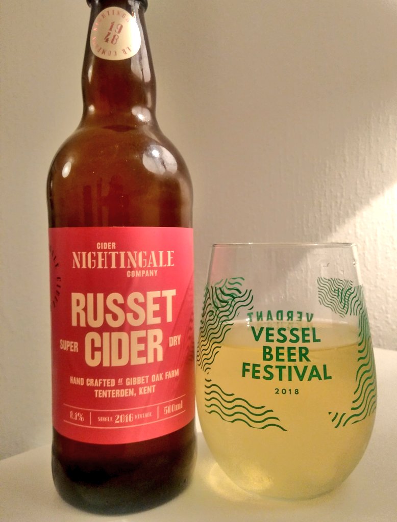Loving this Egremont Russet from @NightingaleCidr picked up at #craftcon2019 
I challenge any dry white wine drinker not to say wow to this
#rethinkcider