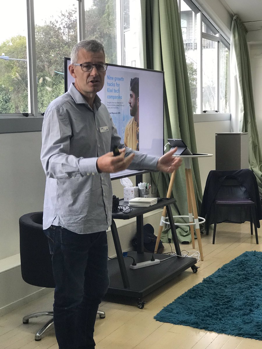 ColaHarrop's tweet photo. #MarketMeasures insights into NZ #techmarketing and sales in #Auckland this morning with Owen Scott from @concentratenz Thanks @TMGroupNZ for the coffee https://t.co/o7bVBWlWEB