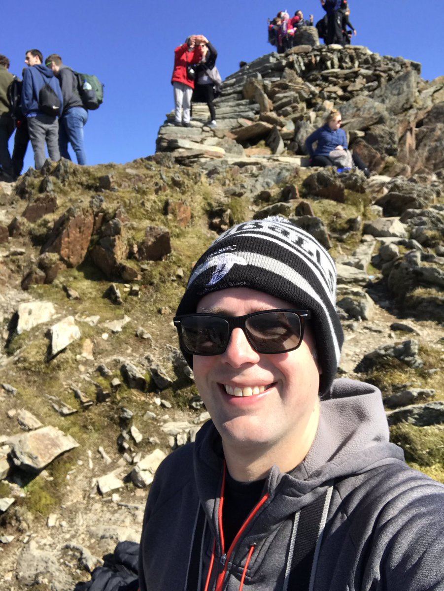 Wearing my Gosford All Blacks hat to climb Snowdon today. Very pleased that both the boys (8 & 12) also made it to the top. @GAB_RFC @GABRFCYouth