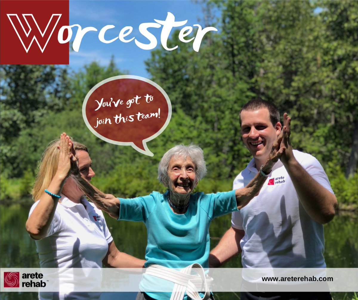 AreteRehab's tweet photo. We're looking for #PT, #ST and #PTA in Worcester, MA! Do you have what it takes to join one of the fastest growing national #contractrehab providers across the country? Together, we can redefine successful aging! Apply: https://t.co/C3XnZlyUJE #healthcare https://t.co/bg1osz17bs