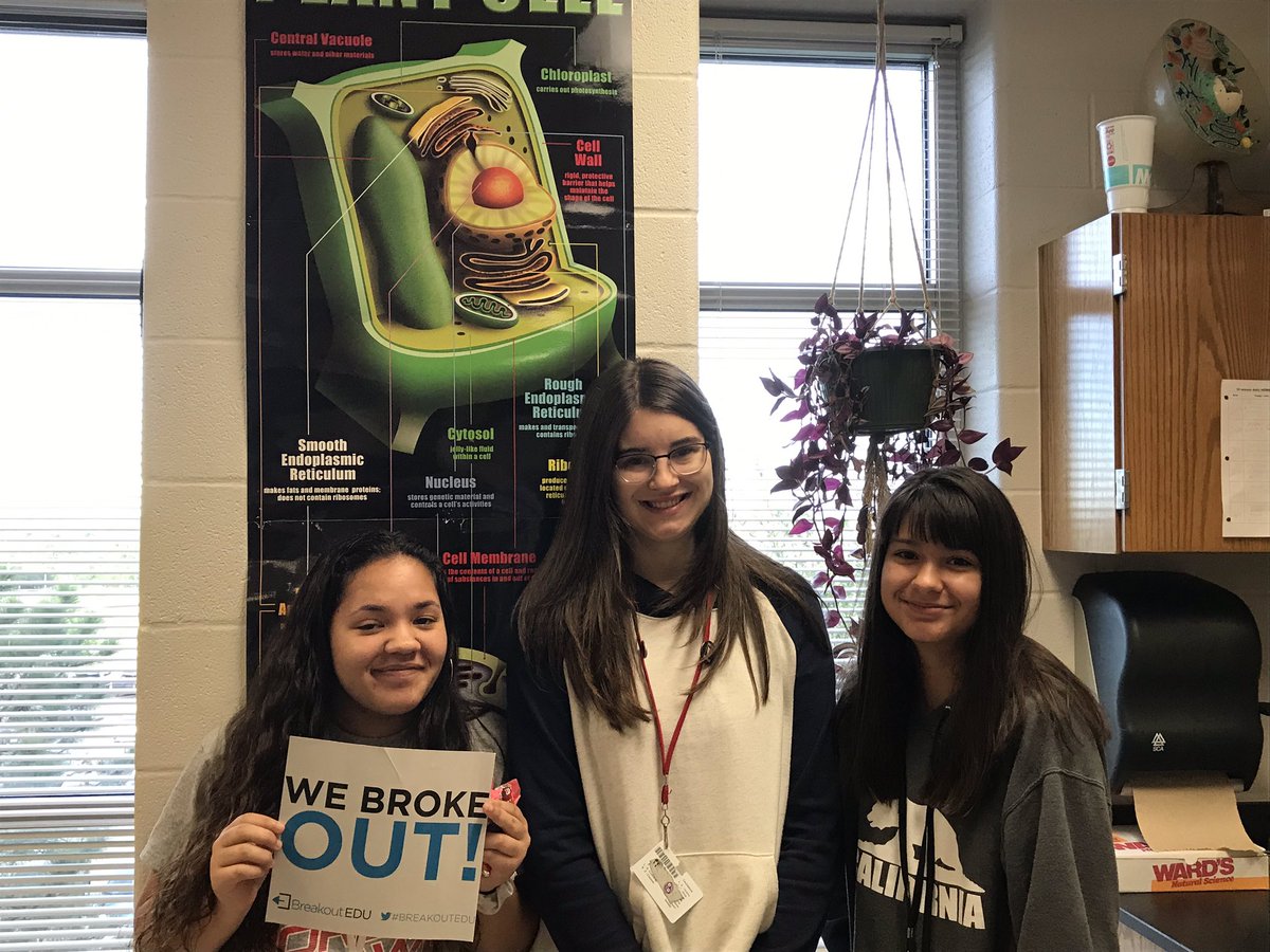 LegacyHSLib's tweet photo. More taxonomy @breakoutEDU fun today with Mrs. Kercher’s classes.  Congratulations to the winners. #MISDLIbLove #everystudentengaged #BroncoNation https://t.co/NnCUHrEDmd