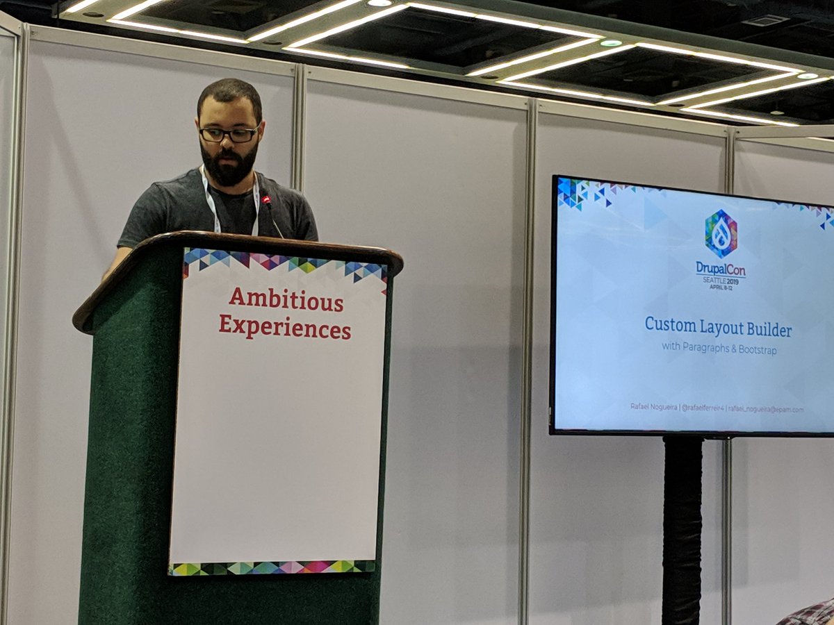 rocket777's tweet photo. @EPAMSYSTEMS own Rafael Noriega speaking at a Lightning session at #DrupalCon https://t.co/cqx4xt38o1