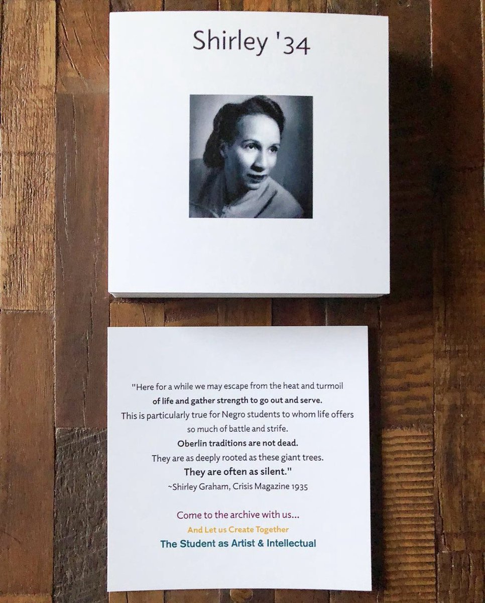 OberlinDHL's tweet photo. Shirley swag for the Studio OC community on the Student as Artist &amp; Intellectual-course inspired by Shirley Graham Dubois https://t.co/ycdiQCuf0N