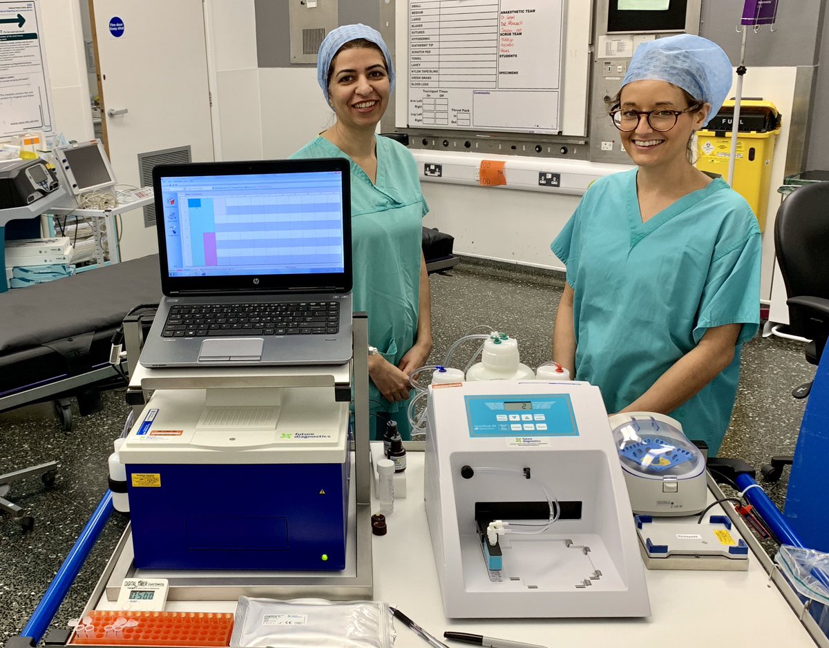 @KingstonHospNHS the first SWL Trust to introduce intraoperative rapid parathyroid hormone testing. Striving to deliver #outstanding patient care our #biomedicalscientists snapped by our delighted head and neck consultant in theatre today!