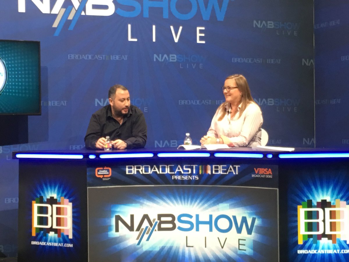 ChyronHego's tweet photo. ChyronHego Head of Commercial Strategy Olivier Cohen chats Virtual Sets #AR #VR with #nabshowlive. Visit us at @NABShow in the South Lower Hall, Booth SL1208. https://t.co/sxkv7LvUy0