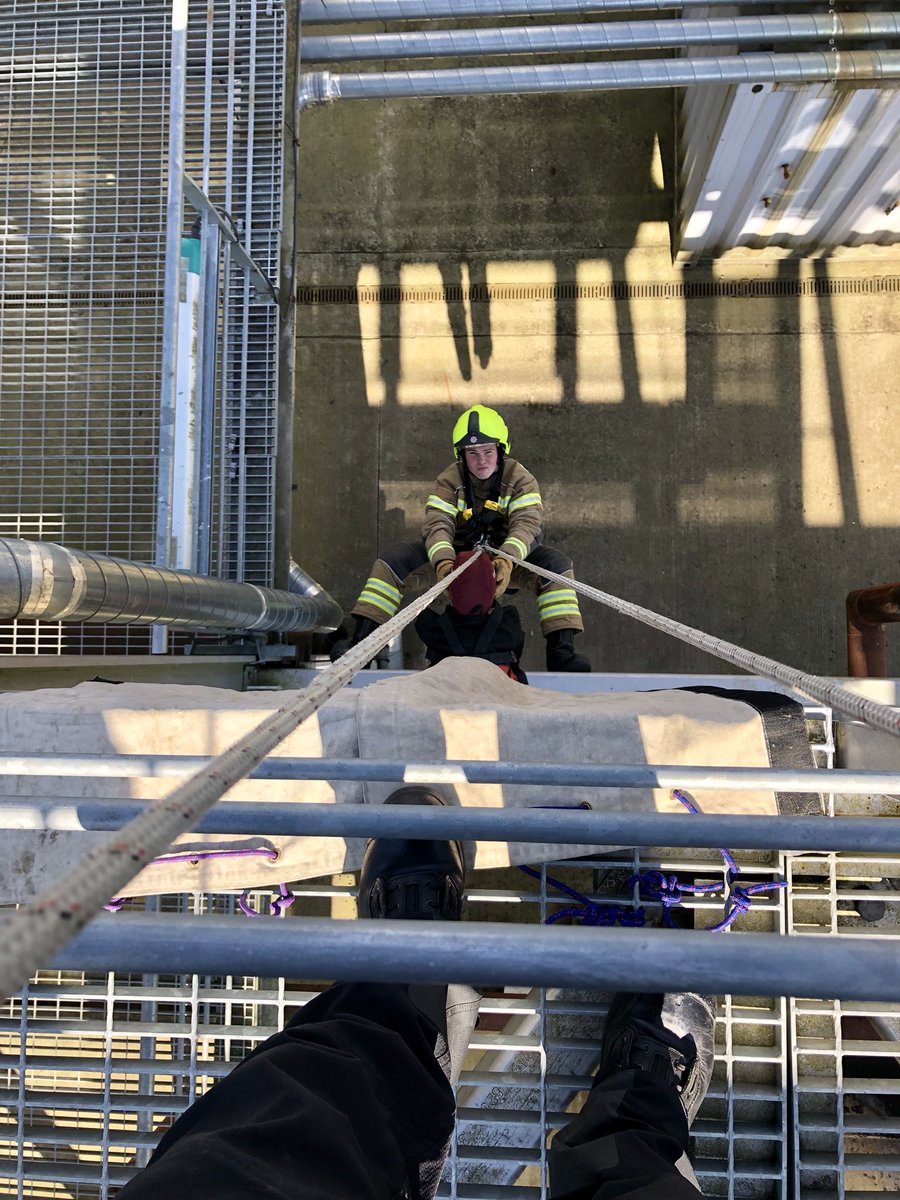 SFRS_RopeRescue's tweet photo. Awesome weather @fire_scot National Training Centre today with the final #T119 syndicate of @sfrs_trainees being put through their paces Working At Height. #NotJustFires #WeAreSFRS #WeAreFutureFirefighters https://t.co/oIyAJoiMPs
