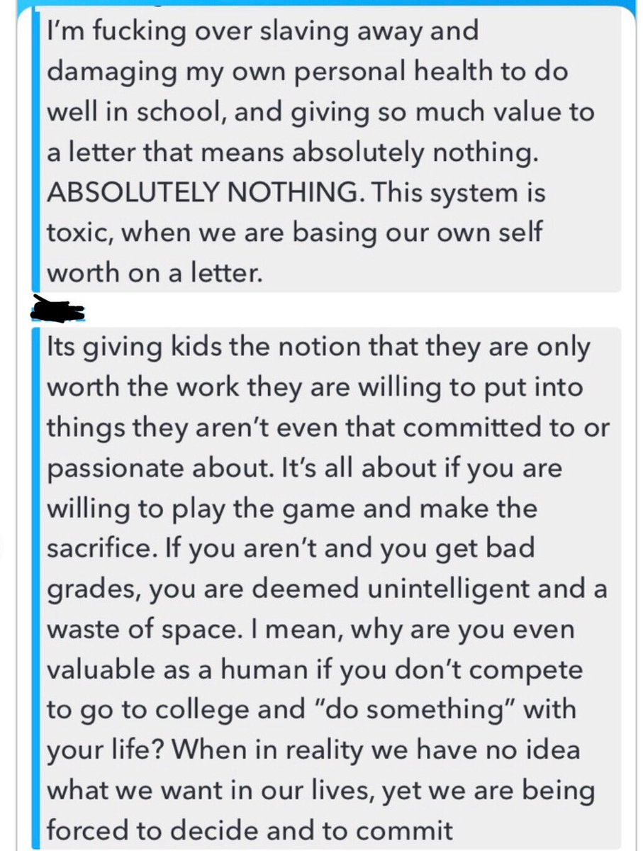 MarisaEThompson's tweet image. From one student to another who wanted me to see their conversation. I thought I’d share. #UnlimitedTeacher