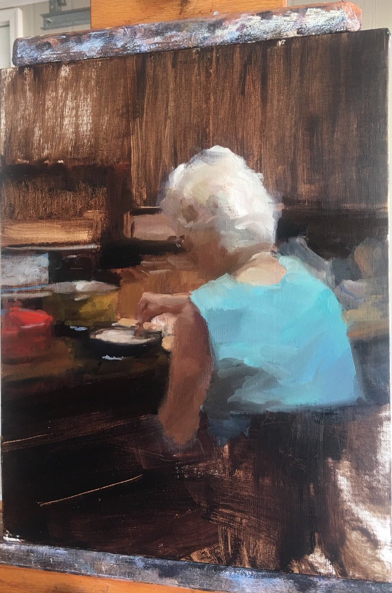SusanPattonArt's tweet photo. In progress...
“Mother” 11x14
It will be a gift for my Dad’s upcoming birthday. 
#portraits #art #figurativeart #grandmother#susanpattonart 
@nealstudio @Amwomenartists https://t.co/5Gpfxfc9aj