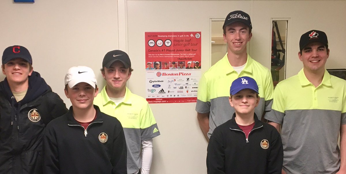 These boys are smiling because:
1. It’s Masters week 
2. The 1st <a href="/maplejt/">Maple Leaf Junior Golf Tour (MJT)</a> event is 6 weeks away
3. I told them they might win some pizza if they smiled
#birdies #pizza