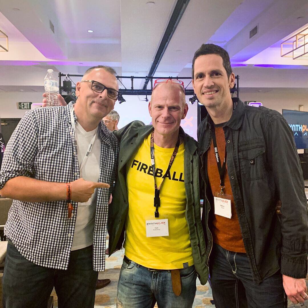 miklosmalek's tweet photo. Few pics from the presentation I did at Synthplex with @imreczomba . We were in the company of amazing people like film composer @Junkie_XL . Big thanks to Michael Boddicker and @synthplex for the invitation!
#synthplex #synthplex2019 #junkiexl #scoremixer #scoringmixer https://t.co/qIoMNhOIe4
