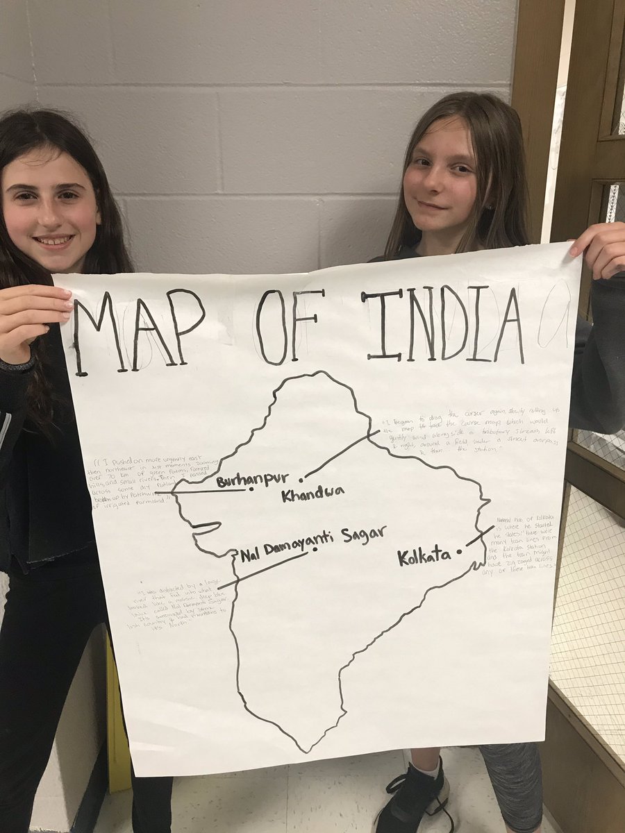 mrsmillerEW's tweet photo. Using textual evidence to map out Saroo Brierley’s journey to find his hometown #longwayhome #wholeclasslearning #myperspectives #112leads @Edgewood112 https://t.co/wONezzBumH