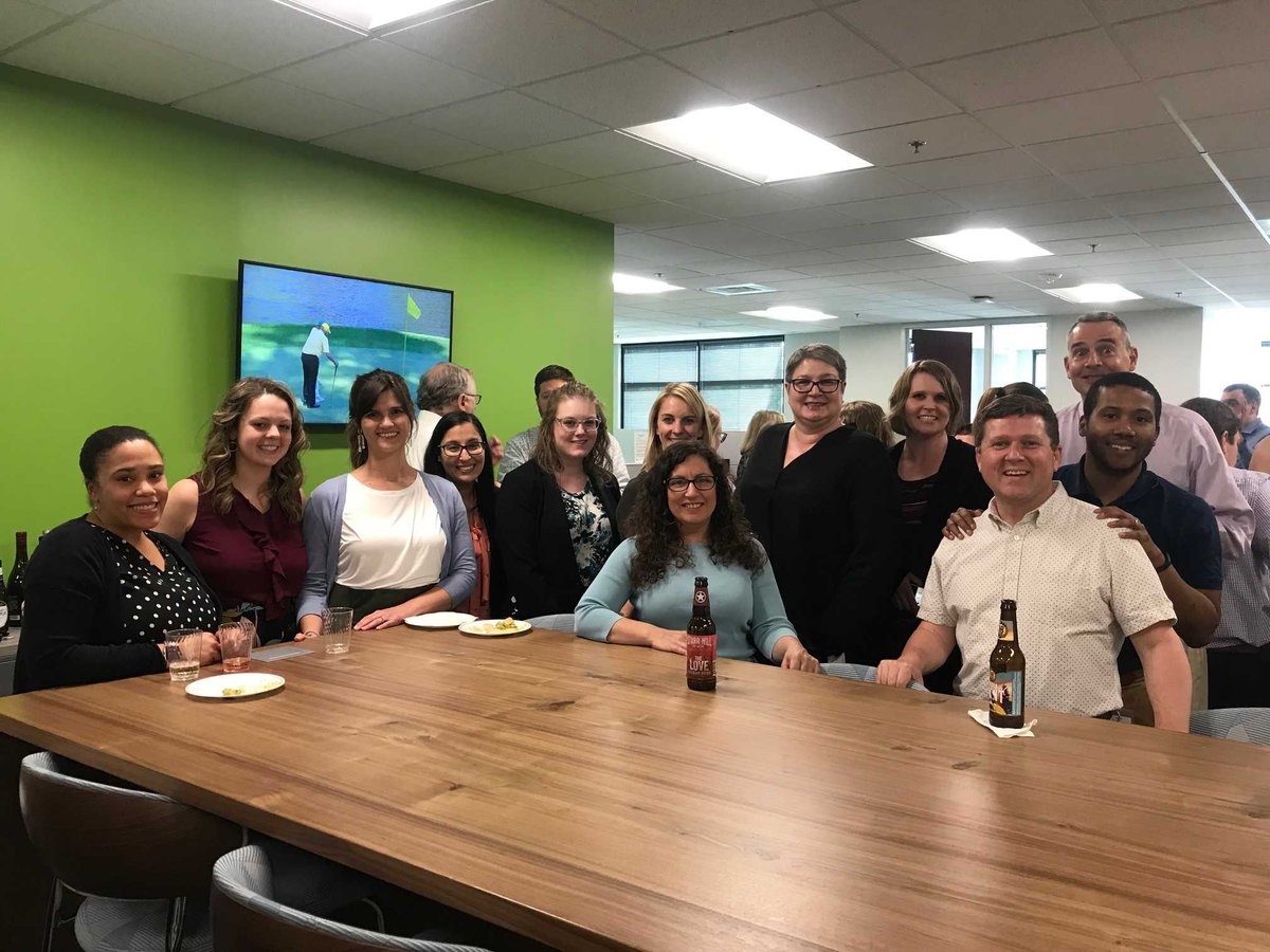 MThompsonCB's tweet image. Photo opportunity with our Firm Marketing team - a talented and dedicated bunch of creative folks - so I feel right at home with this group. #CBmarketing #CEOontheGo #HappyHour #CBEngage