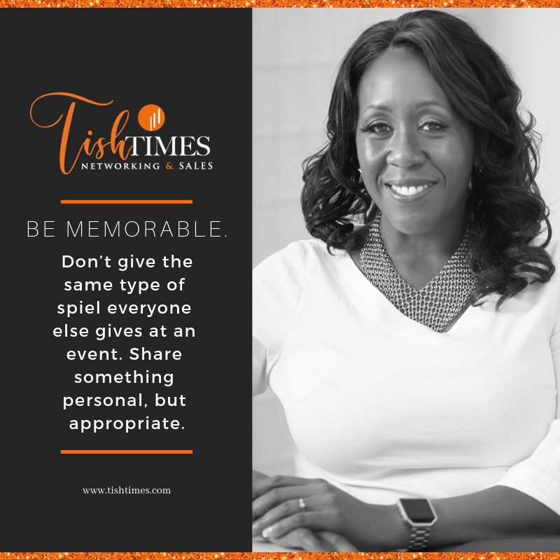 TishTimes's tweet photo. An easy way to stand out is to make yourself memorable by what you say and the questions you ask when you meet someone for the first time.  If you'd like a few sample questions, click here: https://t.co/mzycOiZUch and I'll send them to you asap! https://t.co/mxTKOJUjF1