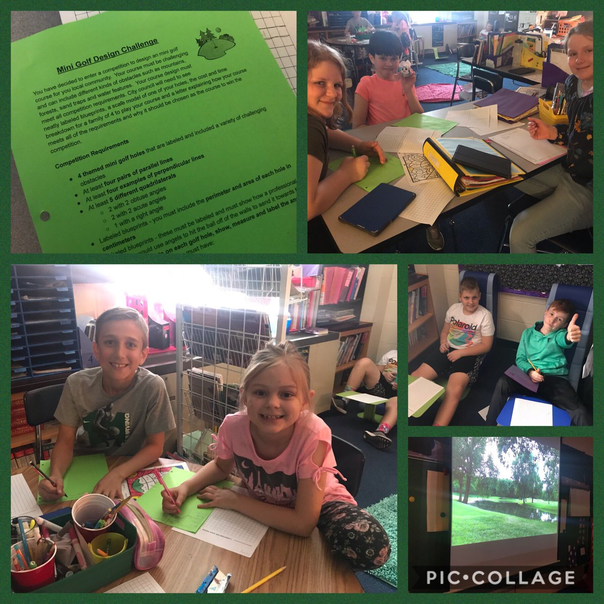 mrsnichols212's tweet photo. Today we officially began our Mini Golf Design Challenge! We worked on themes and blueprints and had so much fun ๐๐ผโโ๏ธโณ๏ธ๐๐ผโโ๏ธIโd say we already hit a hole-in-one with this project! @Brittonbobcats @klsriley @JessHerronTeach #giftedcluster #pbl #golf https://t.co/KIO8PNHZv9