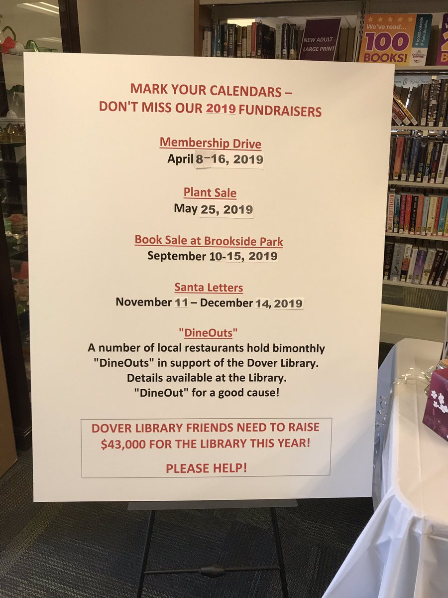 DoverAreaLib's tweet photo. Come visit us this week and become a member of our Friends group for only $5! You get a free snack when you join! ❤️ #NationalLibraryWeek https://t.co/44raiWyhvy