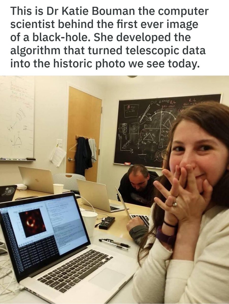 Mujeres Desarrolladoras! Solo tiene 29 años y es la responsable de la foto que vimos todos hoy! #BlackHole #WomenInSTEM <a href="/Laboratoriala/">Laboratoria</a> <a href="/ChazkiOficial/">Chazki</a> #startups
