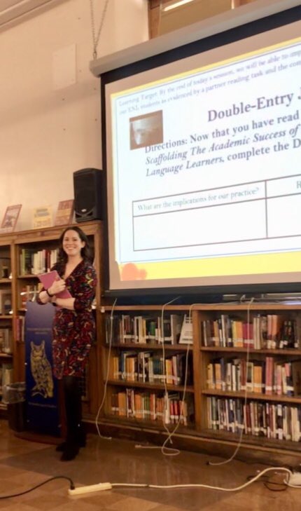 wc_bryant's tweet photo. In an effort to support our ENL students, our staff engaged in a QTEL turnkey PD today. Our teachers adopted high-leverage tasks to use across all content areas to promote student discourse and critical thinking.  #ChampionsforChildren @NDwarka1 @WCBryantHSLIC @DOEChancellor https://t.co/EdZAU2s8Kl