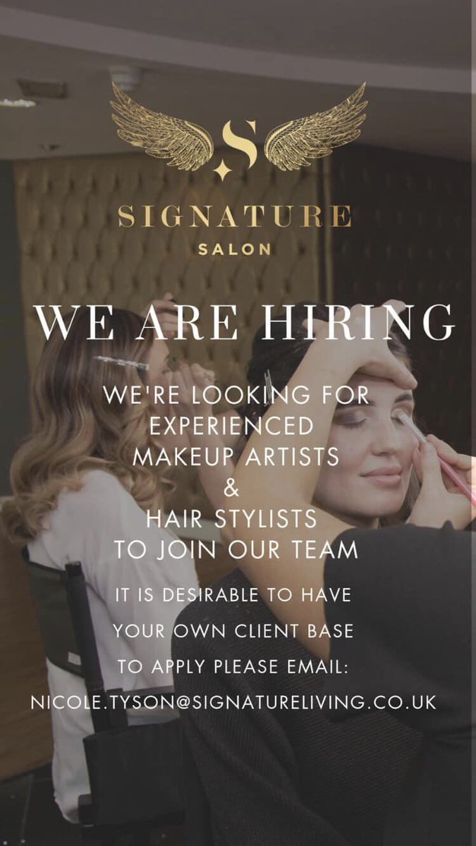 💇🏻‍♀️💄Signature Salon 💄💇🏻‍♀️
Contact: Nicole.Tyson@signatureliving.co.uk

 #liverpool #recruitment #joinus #salon #mua #makeupartist #hairstylist <a href="/sig_careers/">Signature Careers</a> #jobs #liverpooljobs