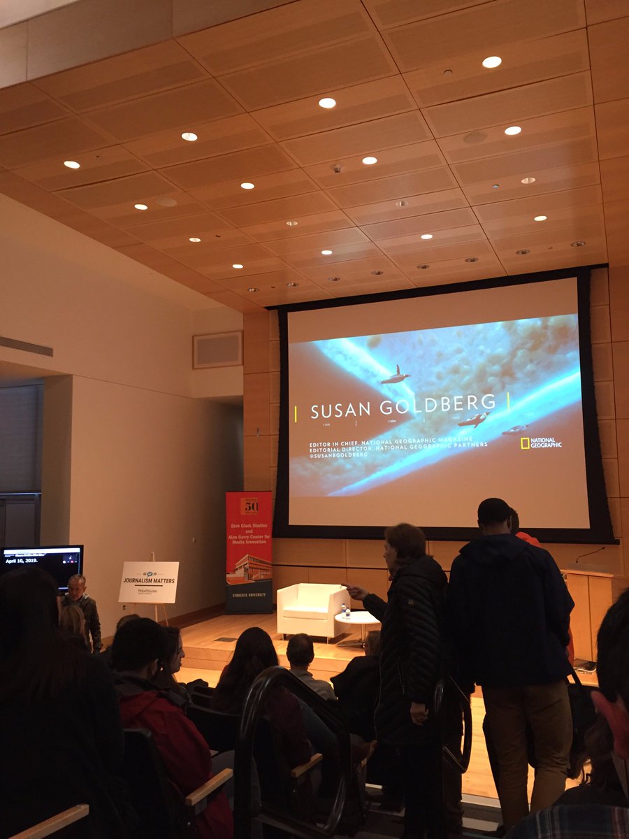 Bonnie_Ma's tweet photo. So exited to join the #NewhouseSpeaks from @susanbgoldberg, editor-in-chief of @NatGeo. Looking forward to learning the direction of National Geographic Magazine and storytelling skills tonight! #journalismmatters https://t.co/A4ry0umzSy