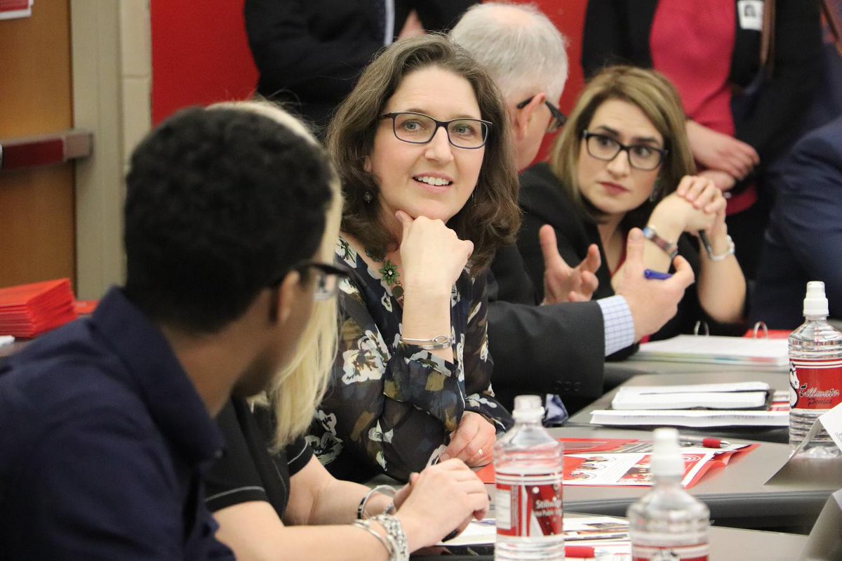 SAHS834's tweet photo. Top lawmakers in the state visited SAHS to learn more about our incredible work underway to support kids. @GovTimWalz, @LtGovFlanagan, Commr Ricker &amp; other lawmakers talked with students and staff about the importance of supporting social and emotional well-being. #PonyPride https://t.co/FGOh8drQQ4