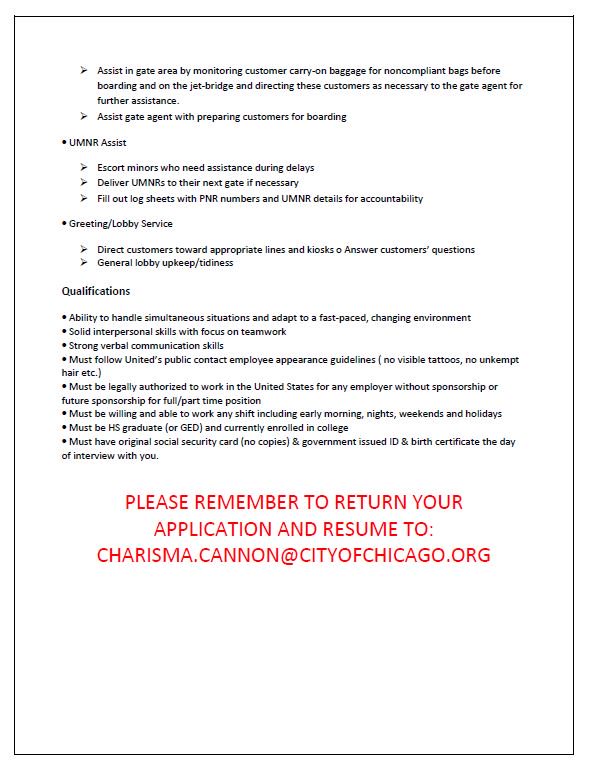 chiyouthworks's tweet photo. .@1summerchicago Corporate Partnership Opportunity with @united Airlines! $13.45/hr, from 6/3- 7/31 located at @fly2ohare. Seeking currently enrolled College Students or College-Bound. Deadline for application &amp; resume is 4/17! For info contact Charisma.Cannon@cityofchicago.org. https://t.co/QEG3xb7wfU