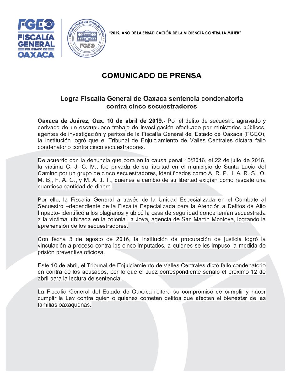 Fiscalía General tweet media