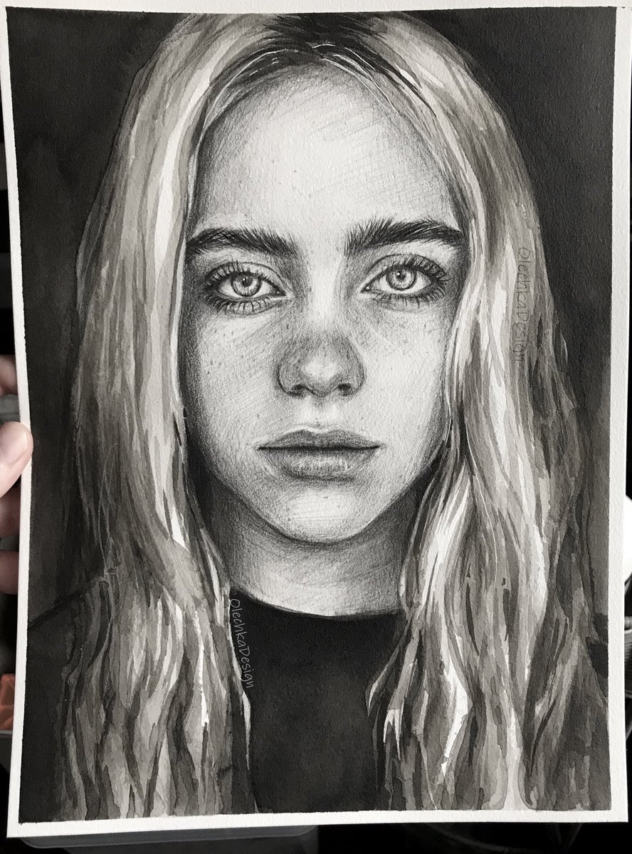 Billie Eilish Drawing Easy Black And White